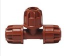 Brown Threaded Tee 16mm-16mm-16mm