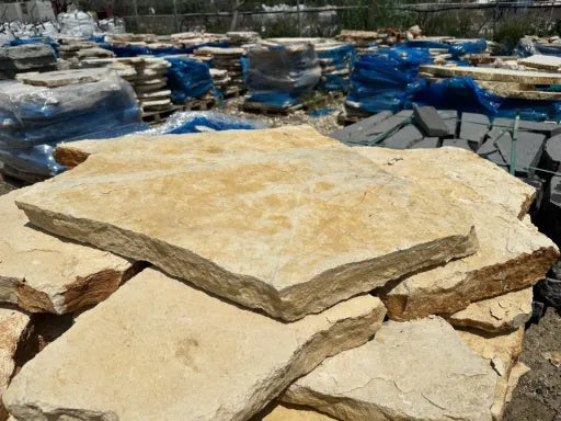 אבן מדרך ירדני צהוב (טרבנטין)